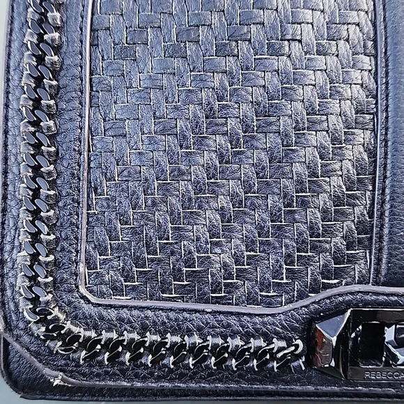Rebecca Minkoff Love Chevron Quilt Black Leather Crossbody Bag - Picture 8 of 14